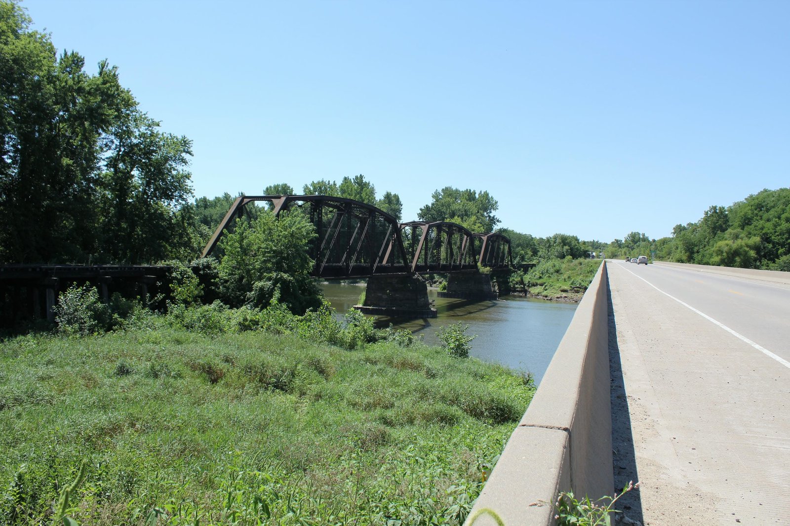Looking south